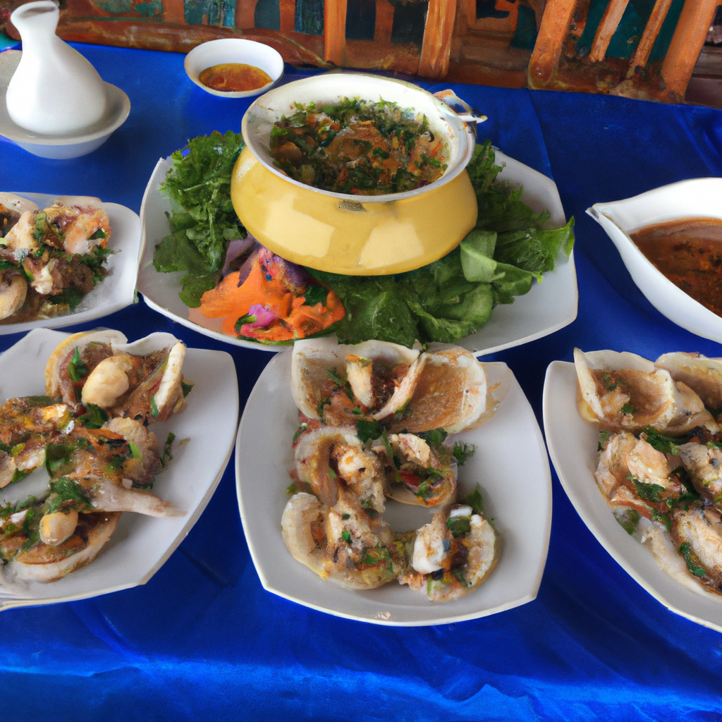 Món ăn tại nhà hàng Vương Khang